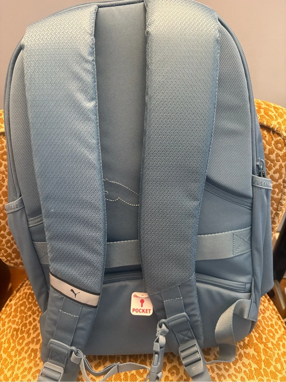 Puma Light Blue Performance Backpack with Front Pouch